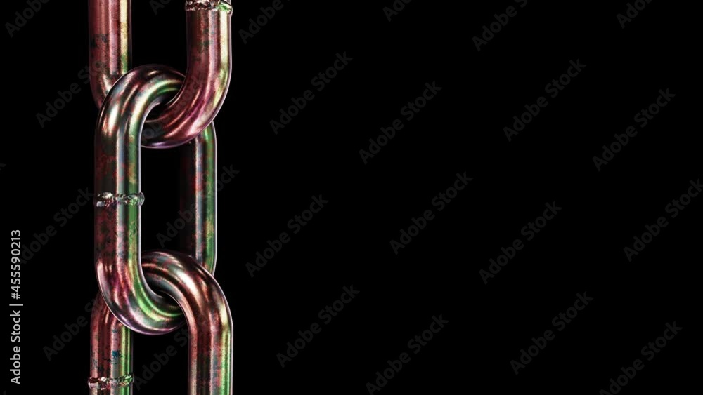 Aufkleber realistic seamless looping closeup side view 3d animation of the spinning aged and rusty copper or b