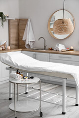 Beautiful interior of spa salon