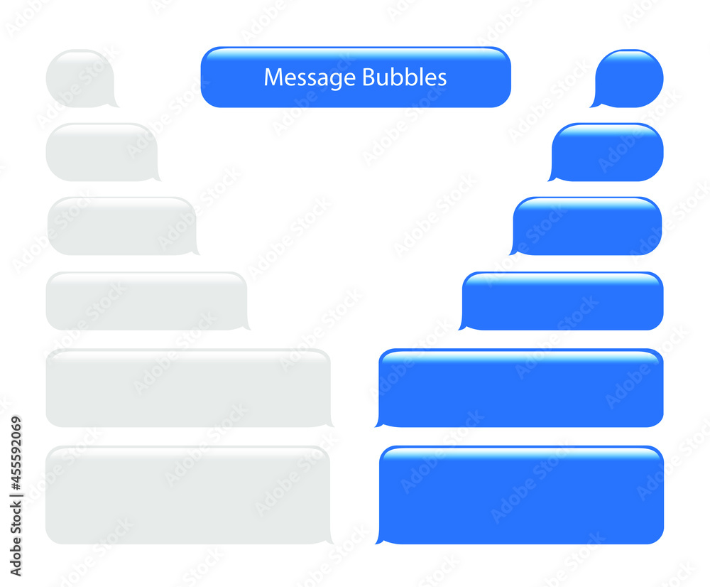 Poster message bubbles chat vector. vector template of message bubbles chat boxes icons.