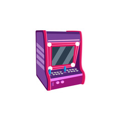 Isolated arcade with an incorporated joystick and screen Vector