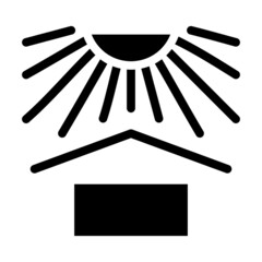 heat protect glyph icon vector. heat protect sign. isolated contour symbol black illustration