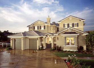 Residential New Home exterior of house construction