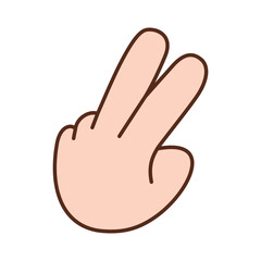 Isolated hand doing sign language Vector illustration