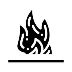 flammable container glyph icon vector. flammable container sign. isolated contour symbol black illustration