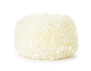 Tasty Japanese mochi on white background