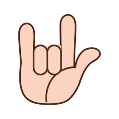 Obraz premium Isolated hand doing sign language Vector illustration