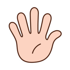 Isolated hand doing sign language Vector illustration