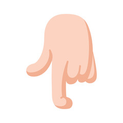 Isolated hand doing sign language Vector illustration