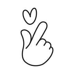 Isolated hand doing sign language Vector illustration