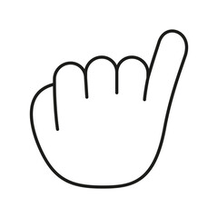 Isolated hand doing sign language Vector illustration