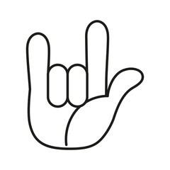 Isolated hand doing sign language Vector illustration