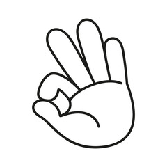 Fototapeta premium Isolated hand doing sign language Vector illustration