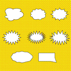 comic speech bubbles - set of comic clouds 