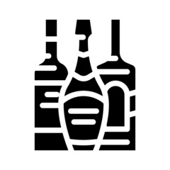 alcohol drink department glyph icon vector. alcohol drink department sign. isolated contour symbol black illustration