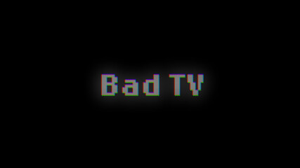 Retro TV Analogue Glitch Title Overlay