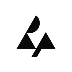 RP triangle logo vector image