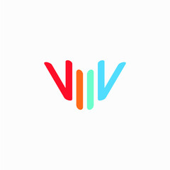 W initial marketing logo vector image