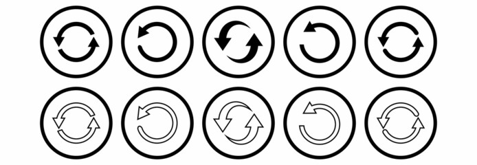 refresh icon, reload icon, rotation icon vector refresh symbol illustrations