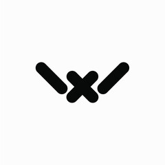 WX initial logo vector image