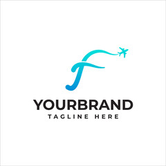 Airline travel company logo concept, with vector illustration