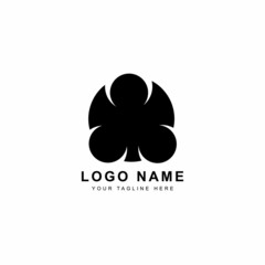 Creative black logo design on white background for business and brand.