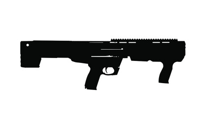 Smith and Wesson M&P 12 Gauge Bullpup Shotgun Silhouette - obrazy, fototapety, plakaty
