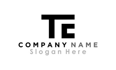 Obraz premium modern design T&E letter