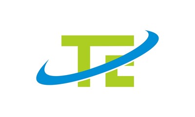 simple T&E technology logo letter