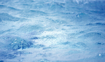 blue and white pool water