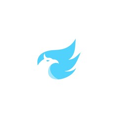 logo bird icon template vector design wings