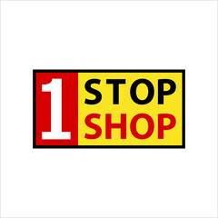 One Stop Shop Icon, Concept 1 Stop Shop Sticker