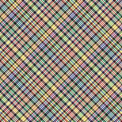 Rainbow Pastel Diagonal Plaid Tartan textured Seamless Pattern Design