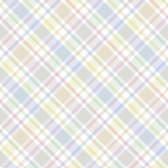 Rainbow Pastel Diagonal Plaid Tartan textured Seamless Pattern Design