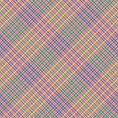 Rainbow Diagonal Plaid Tartan textured Seamless Pattern Design