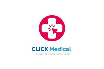 Obraz premium Online medical logo design template. Health and medicine symbol