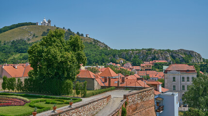 The holy hill in the historical town of Mikulov  