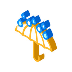 keep dry care from water isometric icon vector. keep dry care from water sign. isolated symbol illustration