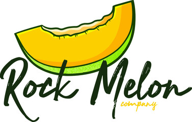 Cute and funny logo for rock melon store or company