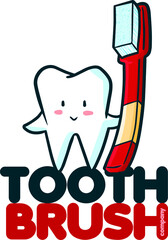 Cute and funny logo for toothbrush store or company