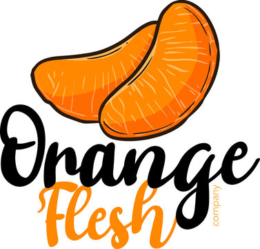 Cute And Funny Logo For Orange Flesh Store Or Company