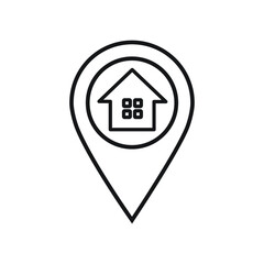 Map point house icon design vector illustration