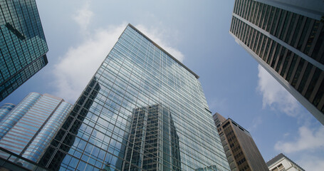 Fototapeta na wymiar Low angle view of business tower