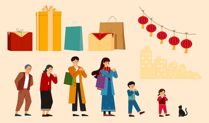 CNY gifts and Asian people