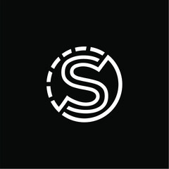 S Loading logo vector image