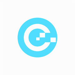 C Data circle logo vector image