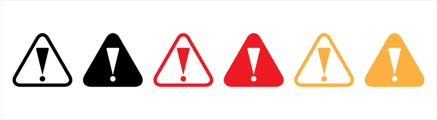 Exclamation mark icon. Exclamation marks vector icons set. Warning and caution mark vector illustration