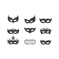 Party mask black icon