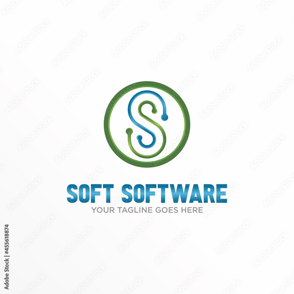 Poster Letter S flip dot tech line font image graphic icon logo design abstract concept vector stock. Can be used as a symbol related to Technology or initial.