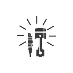 Obraz premium Piston auto service design