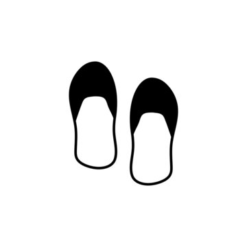 Beach footwear, sandals icon in solid black flat shape glyph icon, isolated on white background 